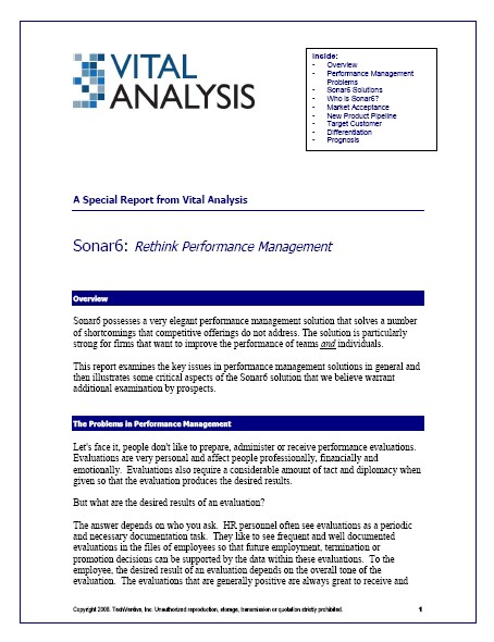 2008 Sonar6 report cover